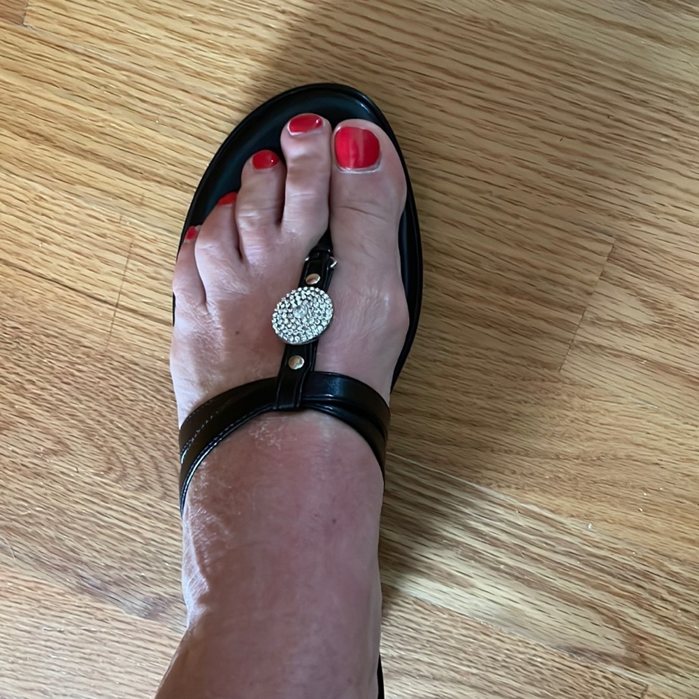 Black sandals. Like new